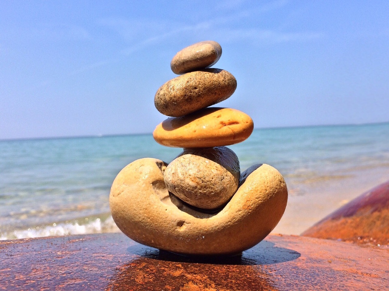 stones, stacked, balance